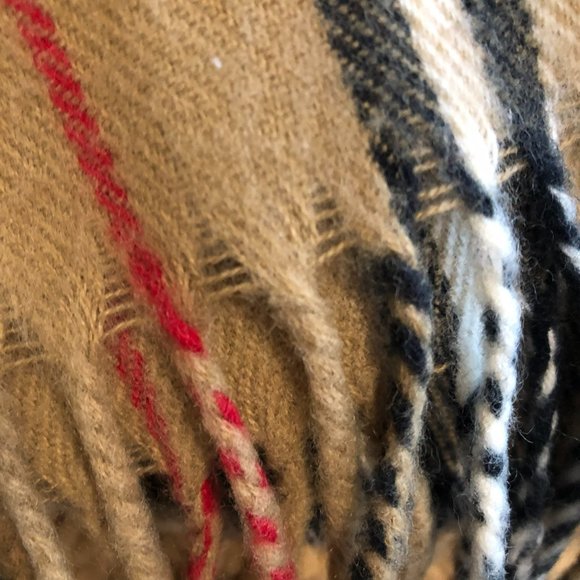 Vintage BURBERRYS of London Nova Check 100% Lambs Wool Scarf - Picture 4 of 5